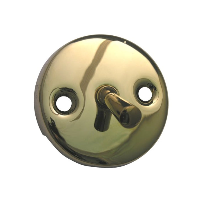 LASCO 03-1407 Bathtub Trip Plate with Lever And Screws, Polished Brass Finish