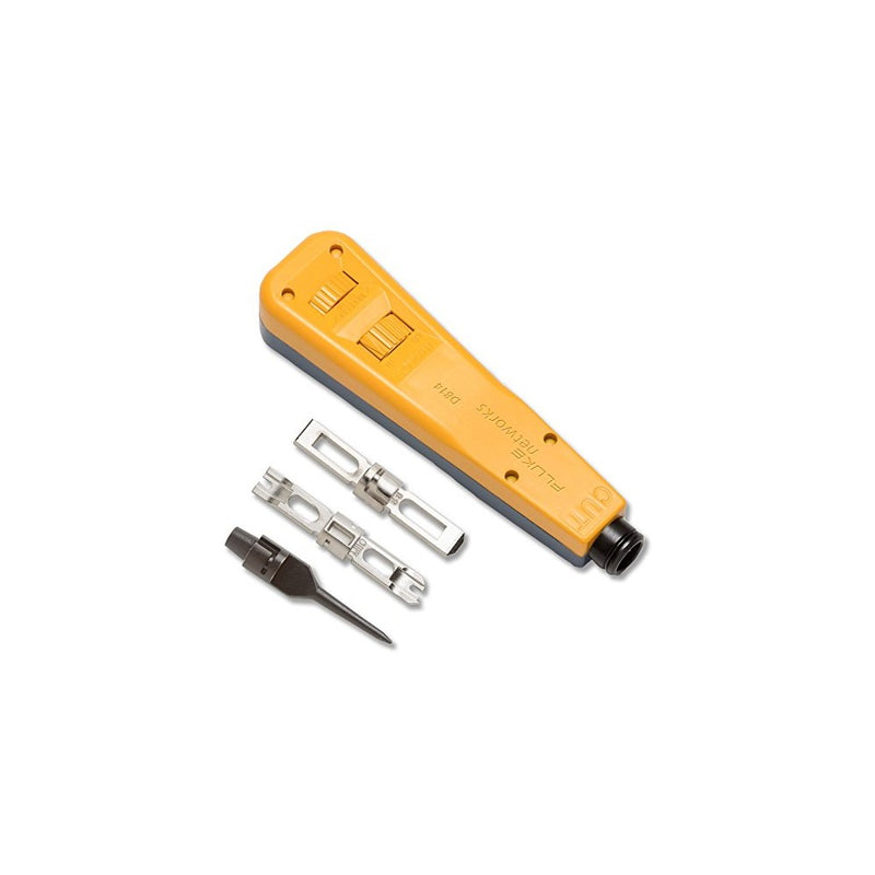 Fluke Networks 10055501 D814 Impact Punch Down Tool with EverSharp 110 & EverSharp 66 Blades plus a Wood Screw Starter Punch