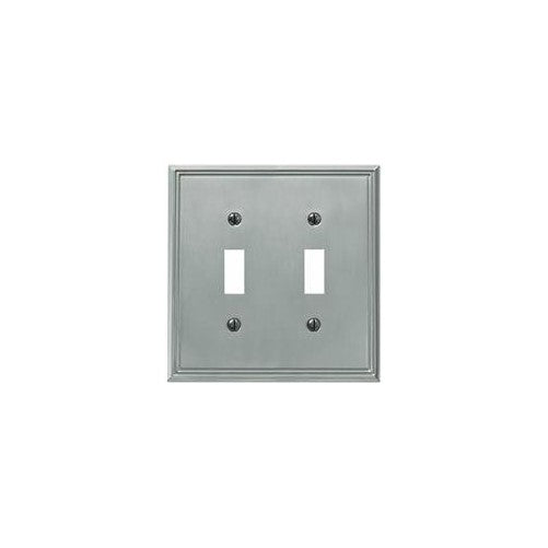 Jackson Deerfield 3102BN Metro Line Brushed Double Toggle Wall Plate , Nickel Finish