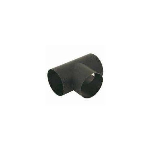 7-604 7" 24ga Black Furnace Pipe Tee