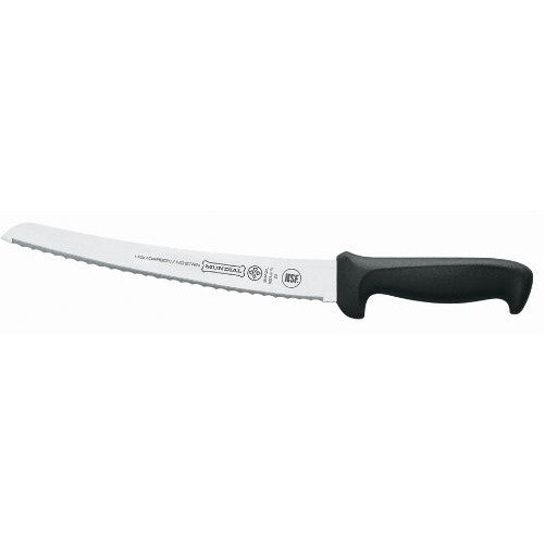 Mundial 5621-10 10-Inch Curved Micro-Serrated Edge Bread Knife, Black