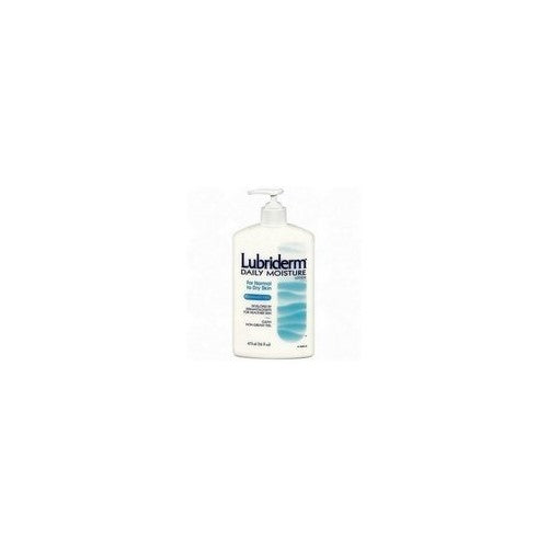 Lubriderm Daily Moisture Lotion for Normal to Dry Skin, Fragrance Free, 16-Ounce Bottle-Packaging May Vary