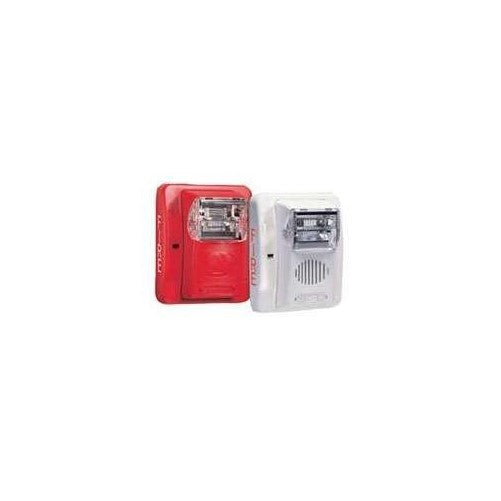 Gentex GES3-12WR 12VDC Selectable Candela Low Profile Evacuation Strobe - Red Faceplate