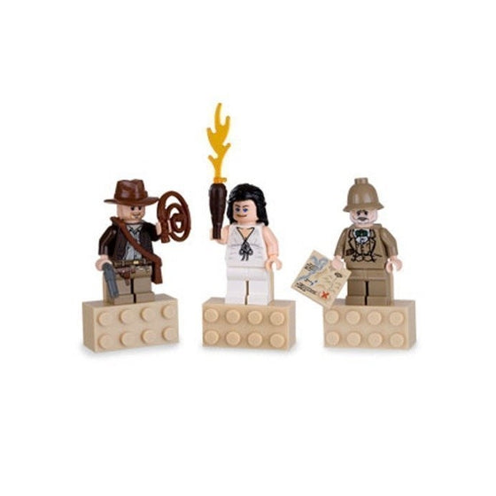 Lego Indiana Jones Mini Figure Exclusive Magnet 3pc Set Jones, Marion, and Professor Henry