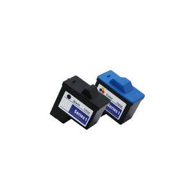 2 Pack Remanufactured (Series 1) DELL T0529 Black and T0530 Color Ink Cartridges for Dell A920 All-In-One and 720 Printers
