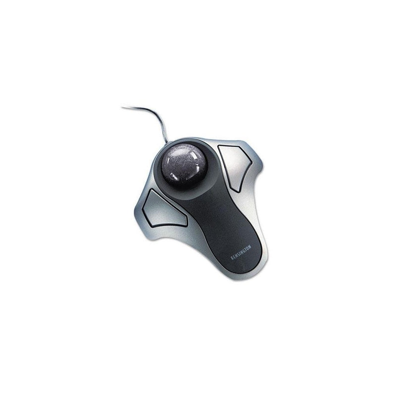 Kensington Optical Orbit Trackball Mouse, Two-Button, Black/Silver