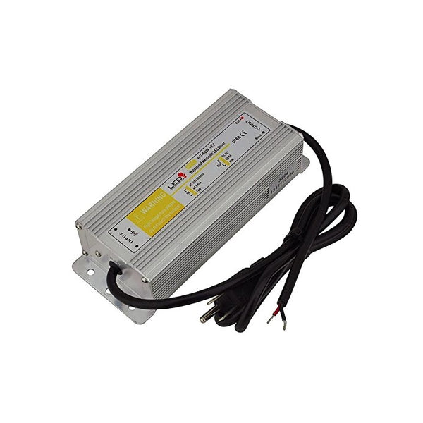 LEDwholesalers Waterproof LED Driver Transformer 60 Watt 12V with 3-prong Plug, 3204