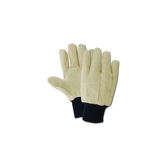 MAGID GLOVE & SAFETY CH84T Cotton Canvas Glove, Large, Yellow