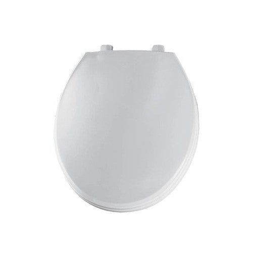 Bemis 7B760T 000 Round Closed Front Plastic Toilet Seat with Cover, White