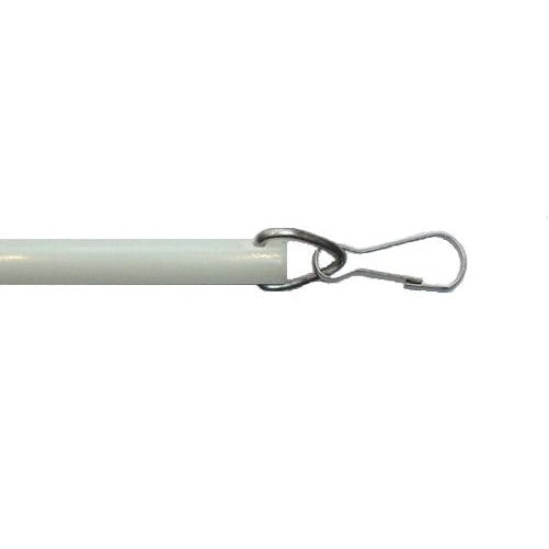 36" FIBERGLASS DRAPERY BATON Wand with Stainless Steel Snap Hook