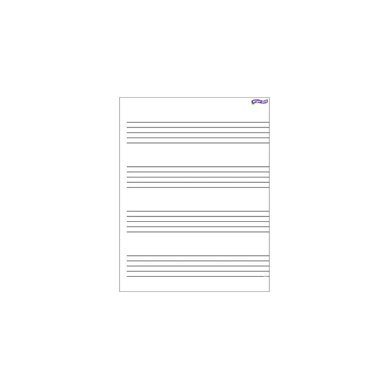 TREND enterprises, Inc. Music Staff Paper Wipe-Off Chart, 17" x 22"