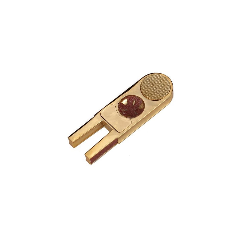 Gold U-Shaped Pool Cue Tip Scuffer Burnisher / Made of Solid Alloy, Also Can Be Used as Tapper, Dime Shaper, Nickel Shaper, Trimmer and Burnisher Model: