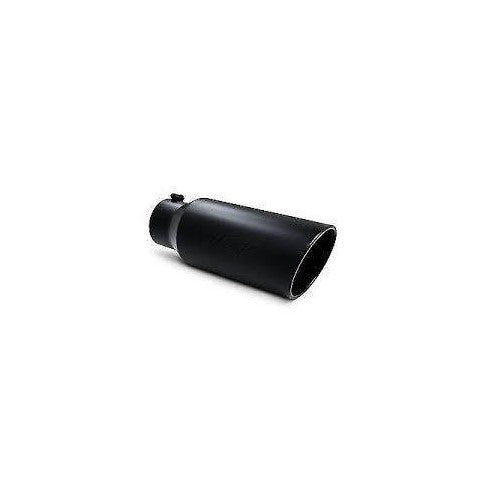 Black Powder Bolt-on Rolled Wall Angle Cut Tip 5"x8"x15"