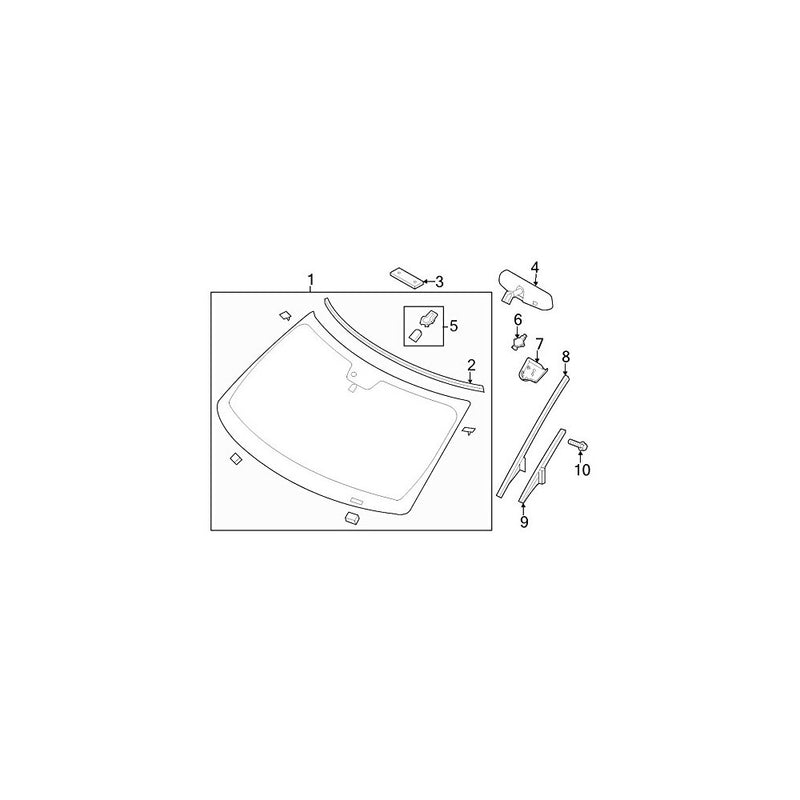 Genuine Ford BB5Z-7803137-AB Windshield Molding