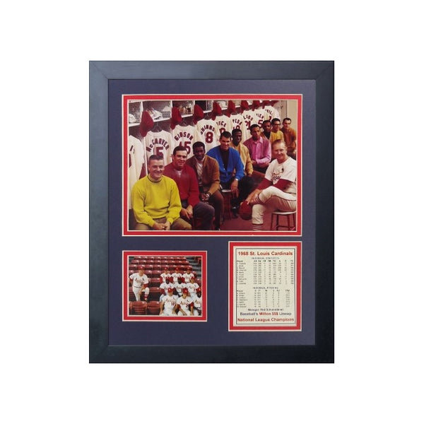 Legends Never Die 1968 St. Louis Cardinals Million Dollar Lineup Framed Photo Collage, 11x14-Inch