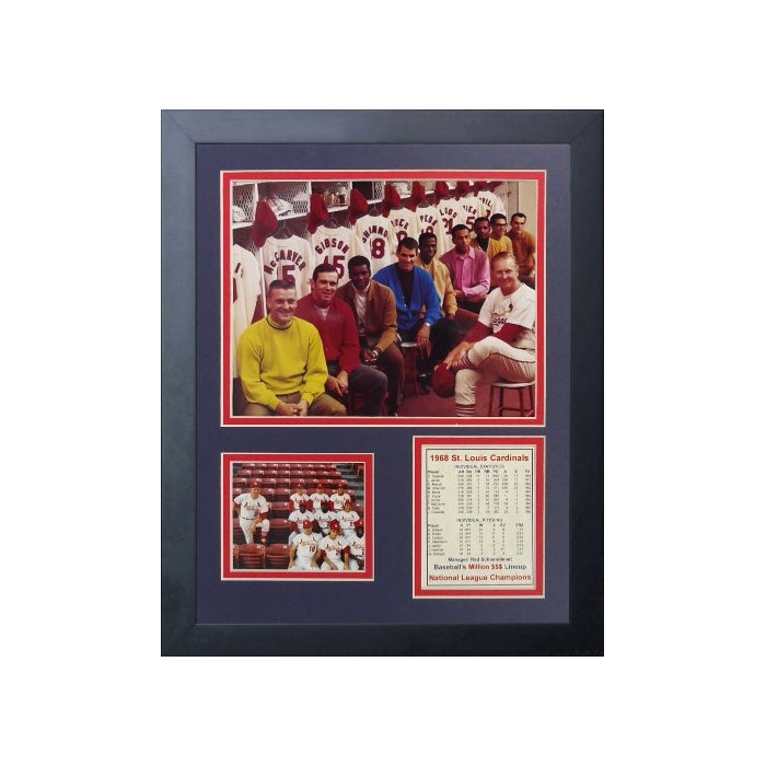 Legends Never Die 1968 St. Louis Cardinals Million Dollar Lineup Framed Photo Collage, 11x14-Inch