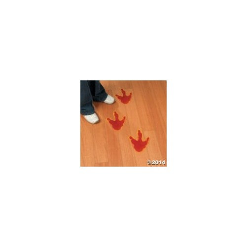 Fun Express Large Dinosaur Foot Print Floor Decal Clings - 12 Pieces