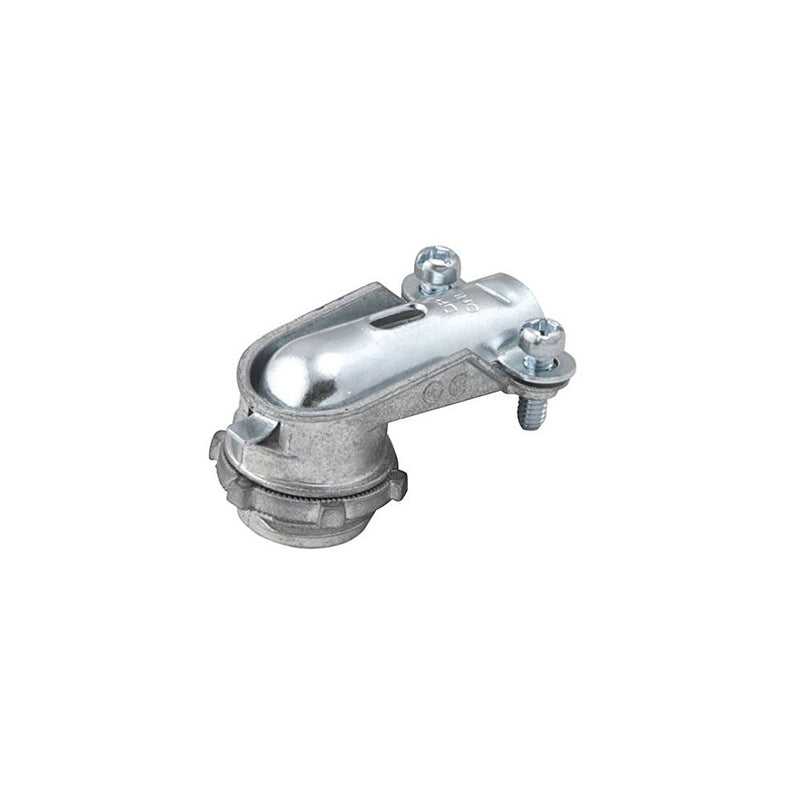 Hubbell-Raco 2692-20 Connector, Squeeze, 90 Degree, Armored/Flex, 1/2-Inch, Zinc