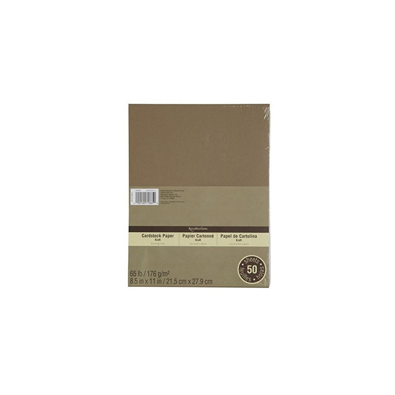 Cardstock Paper Value Pack, 8.5 x 11 in Kraft by Recollections