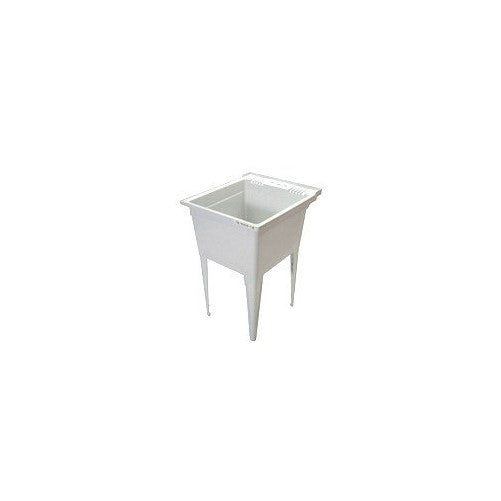 Zurn MS2620F-AW-DF1 Light Commercial Floor Mounted Multi Purpose Sink with Dual Handle Deck Faucet