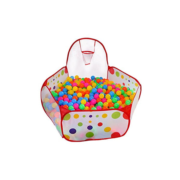 Kuuqa Kids Ball Pit Ball Tent Toddler Ball Pit with Basketball Hoop and Zippered Storage Bag for Toddlers 4 Ft/120CM (Balls not Included)