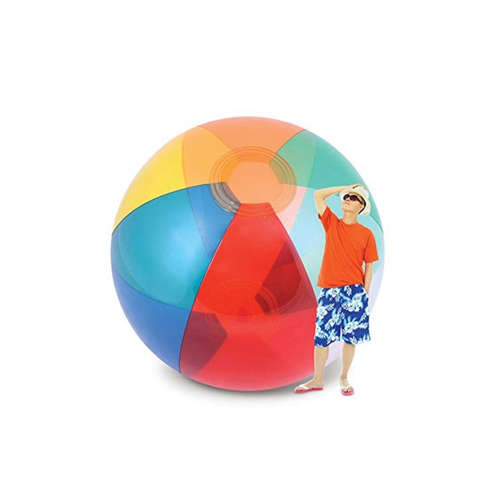 KOVOT Humongous Larger Than Life Transparent Giant Beach Ball: 8-9 Feet Tall Inflated - 12 Feet From Pole to Pole