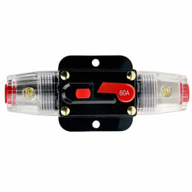 KUMEED 12V DC 20A 30A 40A 50A 60A Car Audio Inline Circuit Breaker Fuse for System Protection (60A)