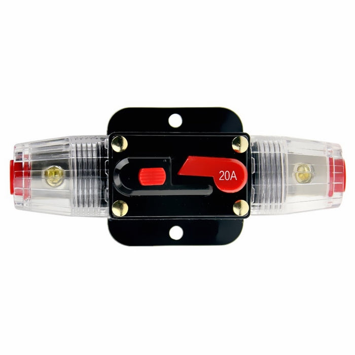 KUMEED 12V DC 20A 30A 40A 50A 60A Car Audio Inline Circuit Breaker Fuse for System Protection (20A)