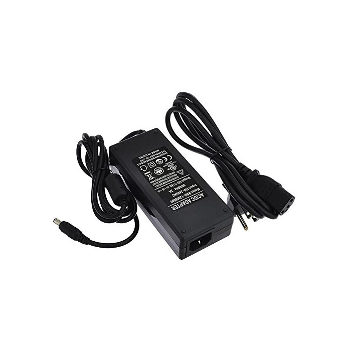 LEDwholesalers 12V 8A 96W AC/DC Power Adapter with 5.5x2.5mm DC Plug and 2.1mm Adapter, Black, UL-Listed, 3224-12VR2