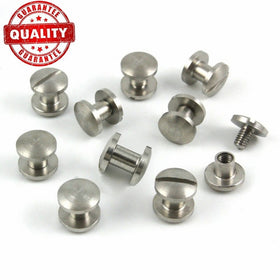 Chicago Binding Screws sex bolt barrel nut barrel bolt post screw Slotted/minus head, Suitable for all kind of art and leather, Made of Stainless Steel never rust, Length 1/4" 100sets