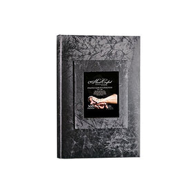 Kleer-Vu Photo / Memo Album with Window, Wedding Moire Collection, White, Holds 300 4x6" Photos, 3 Per Page. (black)