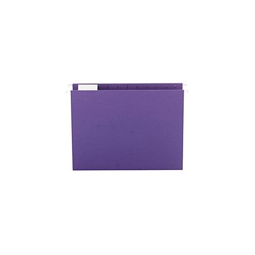 Smead Hanging File Folder, 1/5-Cut Adjustable Tab, Letter Size, Purple, 25 per Box (64072)