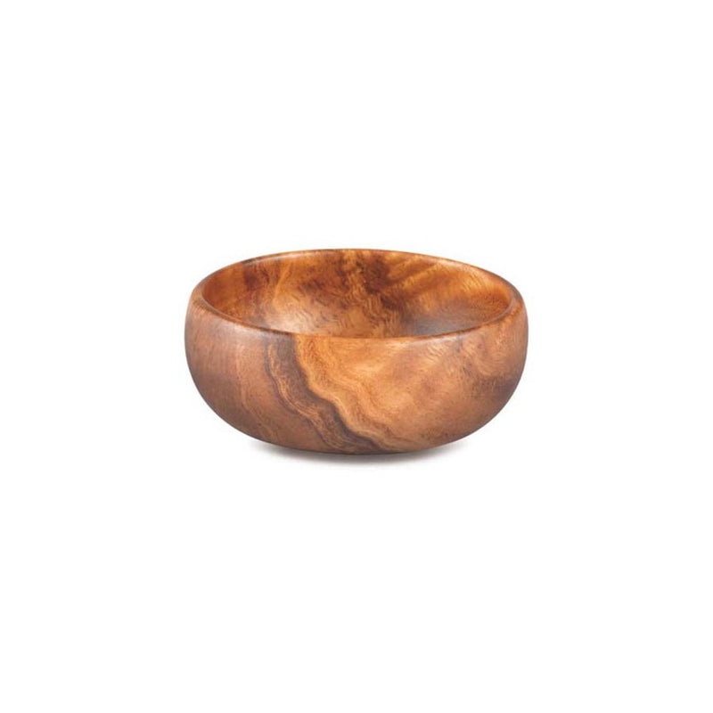 Pacific Merchants Trading Acaciaware Round Calabash Bowl, 4-Inch by 1.5-Inch