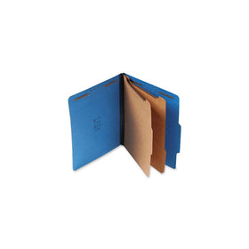 S J Paper S60403 S J Paper Expanding Classification Folder, Letter, 6-Section, Cobalt Blue, 15/Bx