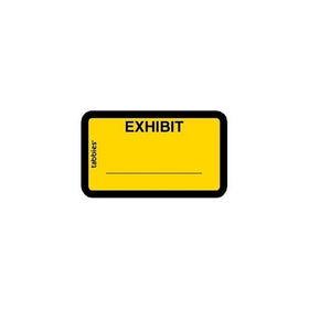 Legal Exhibit Label - 1” x 1-1/2” Yellow – 252 label / pack
