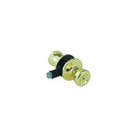 Kwikset 300M 3 CP Mobile Home Bed/Bath Knob, Polished Brass
