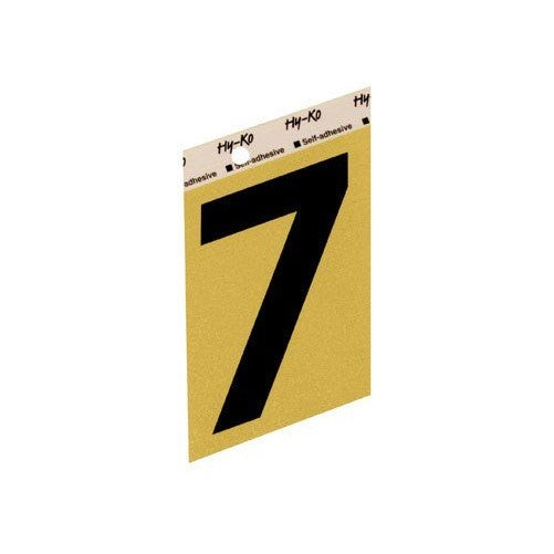 Hy-Ko GG-25/7 3.5" Black & Gold #7 Self-Adhesive Aluminum Number