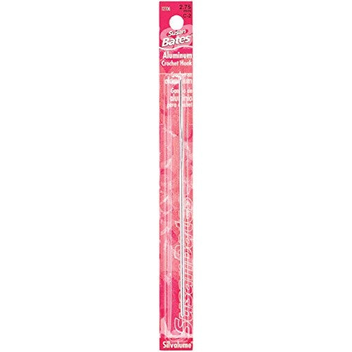 Susan Bates Silvalume Crochet Hooks 5-1/2":Size J (6mm), Light Yellow