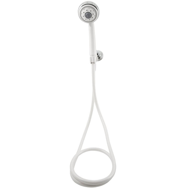 HydroSpinHandheld Shower Head - 6 Spray Settings, White & Chrome