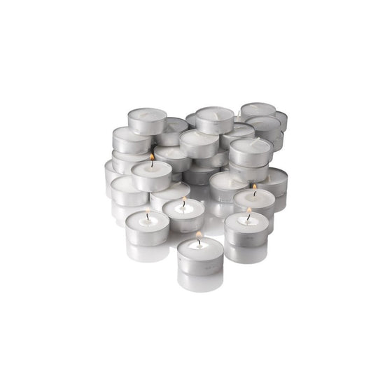 Richland Unscented Tealight Candles, White, Set of 125