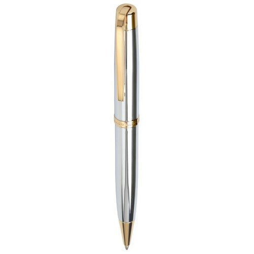 Marquis Metro WM/821/CH/G Ball Pen Chrome with Gold Accents, Packaged in Black Lacquer Box