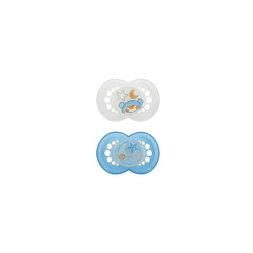 MAM BPA Free 6 Months Silicone night Pacifiers - Colors May Vary