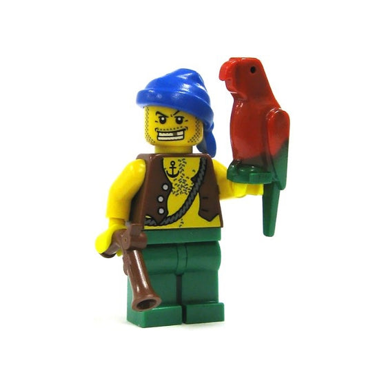 LEGO Pirate LOOSE Mini Figure Pirate (Pistol and Parrot)