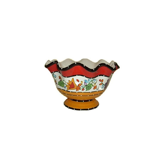Viva Collection Deluxe Hand-Painted Ceramic Fruit Bowl