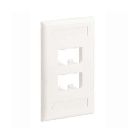 Panduit CFPL4EIY 1-Gang 4-Port Faceplate, Electric Ivory
