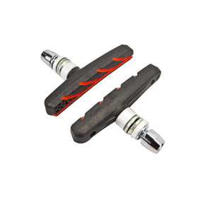 BRAKE SHOES OR8 MTB 72mm BOLT-ON BK/RD