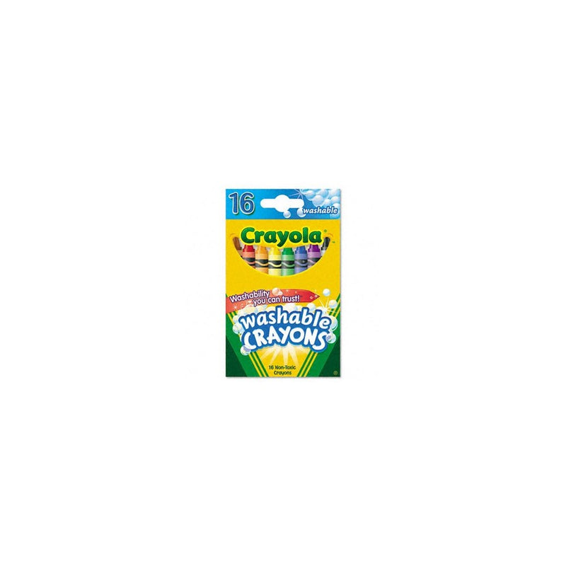 Crayola Washable Crayons CRAYON,CRAYOLA,WASH,16/ST (Pack of50)