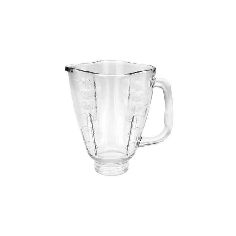 Clover leaf shaped glass blender jar, fits Oster blenders.