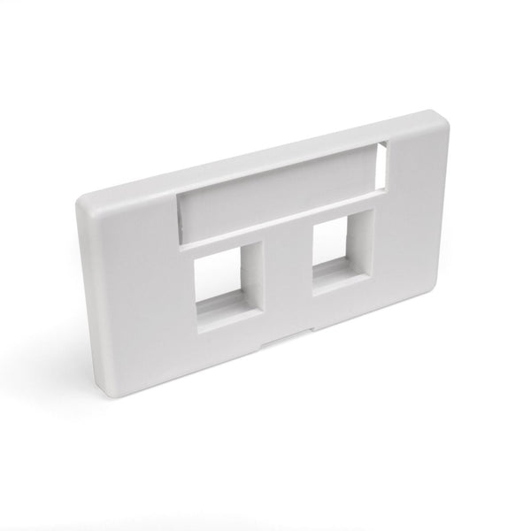 Leviton 49910-SW2 2-Port QuickPort Modular Furniture Faceplate, White