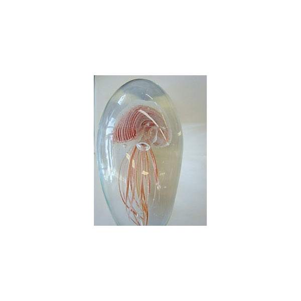 Hand Blown Glass Coral Glow in the Dark Jellyfish